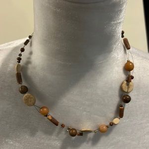 Brown beaded necklace.  Worn several times.  Listing # 7257